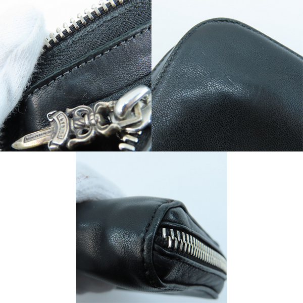 実際に弊社で買取させて頂いた【インボイス原本】CHROME HEARTS/クロムハーツ REC F ZIP MINI/レックF ジップミニ ラウンドジップウォレットの画像 7枚目