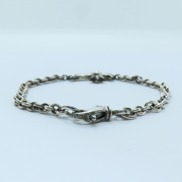 実際に弊社で買取させて頂いたCHROME HEARTS/クロムハーツ タイニーCHクロス チェーン ブレスレットの画像 3枚目