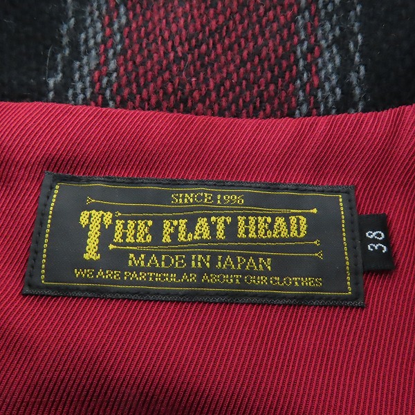 実際に弊社で買取させて頂いたTHE FLAT HEAD/ザ フラットヘッド ウール チェックベスト WV-04/38の画像 2枚目