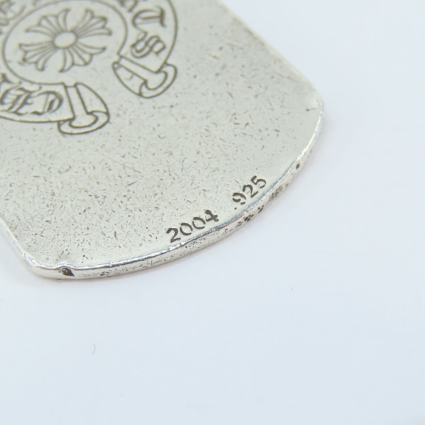 実際に弊社で買取させて頂いたCHROME HEARTS/クロムハーツ LG NYC FLUER DOG TAG/ラージ NYC フレア ドッグタグの画像 4枚目