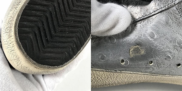 実際に弊社で買取させて頂いたGOLDEN GOOSE DELUXE BRAND/ゴールデングースデラックスブランド SILVER スニーカー 44の画像 7枚目