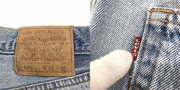 実際に弊社で買取させて頂いたCHROME HEARTS×LEVIS/クロムハーツ×リーバイス 501 クロスパッチ クロスボール ボタンフライ デニム 31の画像 3枚目