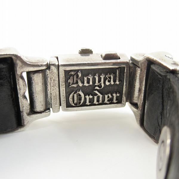 実際に弊社で買取させて頂いたROYAL ORDER/ロイヤルオーダー クラウン レザーベルト ブレスレットの画像 6枚目