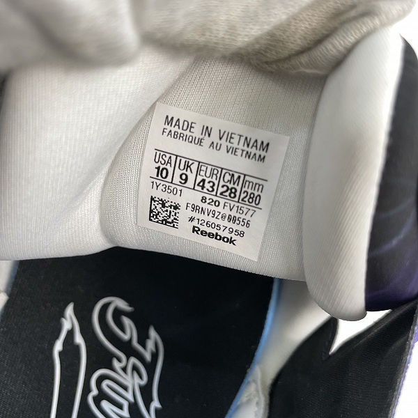 実際に弊社で買取させて頂いたREEBOK/リーボック INSTAPUMP FURY/インスタポンプ フューリー AYANNA AIR/アヤナ エア スニーカー FV1577/28の画像 5枚目