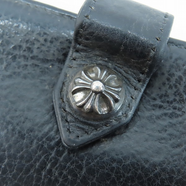 実際に弊社で買取させて頂いたCHROME HEARTS/クロムハーツ SQ BUTTON BILL スクエアボタン ビルウォレットの画像 5枚目