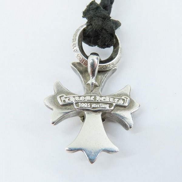 実際に弊社で買取させて頂いたCHROME HEARTS/クロムハーツ ダブルCHプラス クロス チャーム ネックレス w/レザーブレードの画像 2枚目