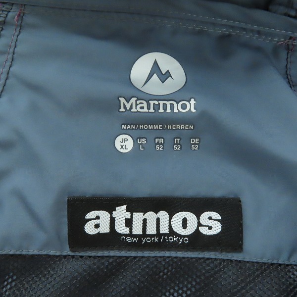 実際に弊社で買取させて頂いたMarmot×atmos/マーモット×アトモス 配色切替ジップアップパーカー/ジャケット/XLの画像 2枚目