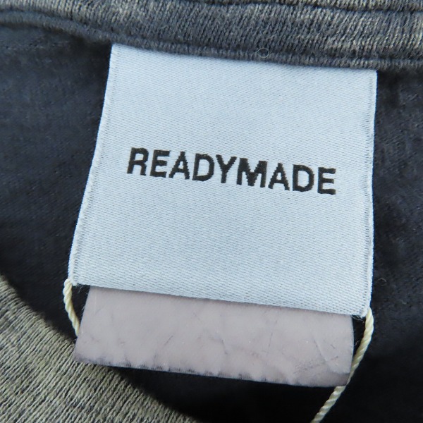実際に弊社で買取させて頂いた【未使用】READYMADE/レディメイド 24AW SS T-SHIRT PEACE/ダメージ加工 プリントTシャツ RE-CO-BK-00-00-280/ XXLの画像 2枚目