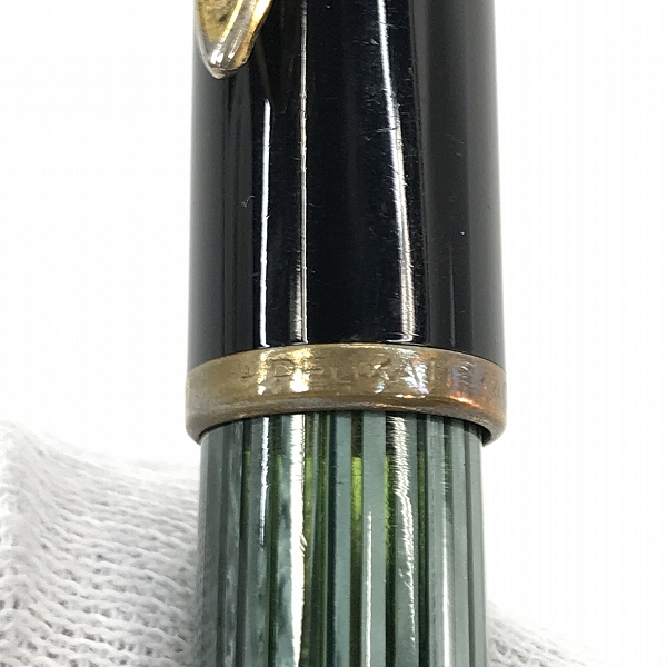 実際に弊社で買取させて頂いたPELIKAN/ペリカン グリーンストライプ  万年筆 ペン先14C-585の画像 5枚目