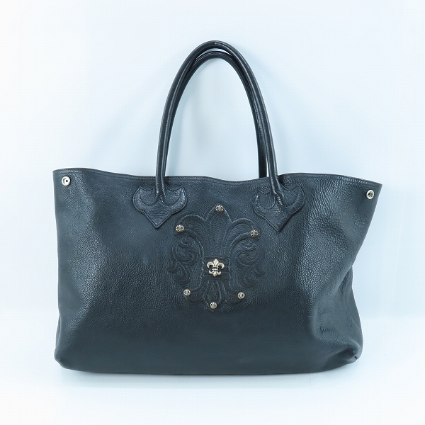 実際に弊社で買取させて頂いたCHROME HEARTS/クロムハーツ TOTE W SNP BS FLUER/BSフレアレザーパッチトートバッグの画像 3枚目