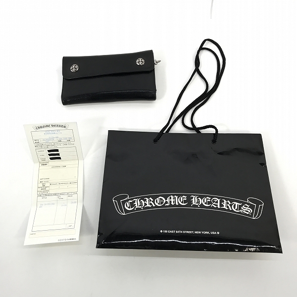 実際に弊社で買取させて頂いた【インボイス原本】CHROME HEARTS/クロムハーツ WAVE CROSS BALL ウェーブ ウォレット クロスボールボタン 長財布の画像 8枚目
