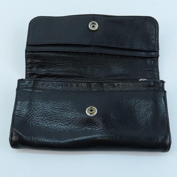 実際に弊社で買取させて頂いたCHROME HEARTS/クロムハーツ JUDY/ジュディ ヘビーレザー ロングウォレット クロスボタン/長財布の画像 3枚目