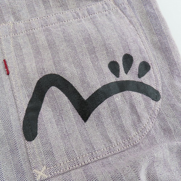 実際に弊社で買取させて頂いたEVISU/エヴィス 新恵美寿神頭 カモメ ボタンフライデニム 35×35の画像 6枚目