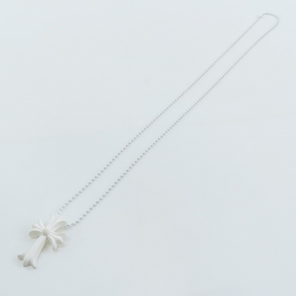 実際に弊社で買取させて頂いたCHROME HEARTS/クロムハーツ スモールCHクロス シリコン ホワイトの画像 8枚目