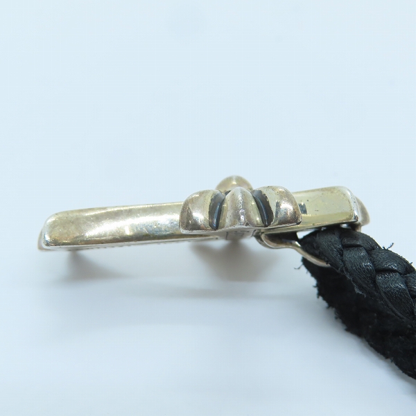 実際に弊社で買取させて頂いたCHROME HEARTS/クロムハーツ スモールCHクロスペンダント w/レザーブレード バレルボロチップの画像 3枚目