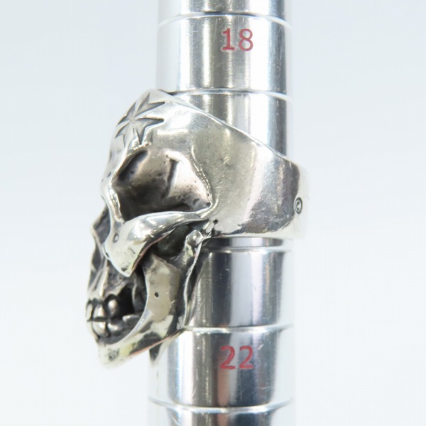 実際に弊社で買取させて頂いた【ギャラ付】Gabor/Gaboratory/ガボール ガボラトリー ラージ スカル リング w/ジョー 2マルテスクロススタンプ/20-20.5号の画像 7枚目