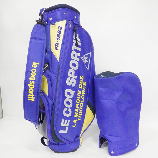 実際に弊社で買取させて頂いたle coq sportif/ルコックスポルティフ QQBPJJ08 9型 6分割キャディバッグ ブルーｘイエロー