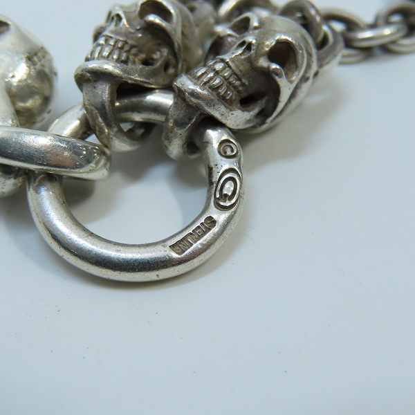 実際に弊社で買取させて頂いた【ギャラ付き】Gabor/ガボール Half Skull With 2 Quarter Skulls & 6Chain トップ/チェーンの画像 4枚目