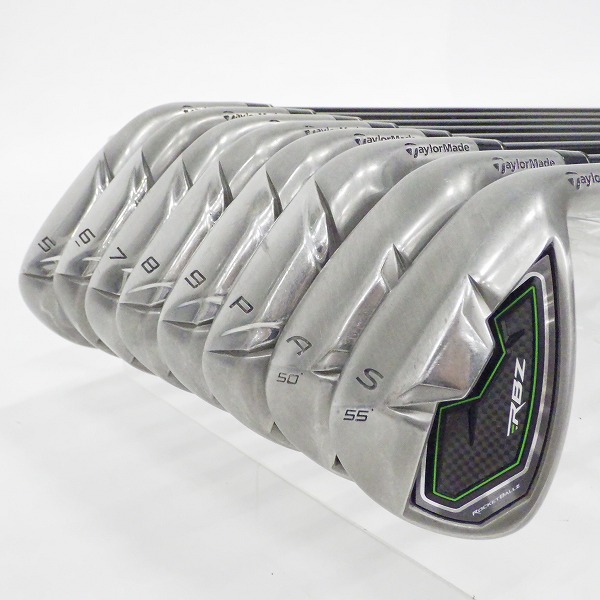 実際に弊社で買取させて頂いたTaylorMade/テーラーメイド RBZ ROCKET BALLZ/ロケットボールズ アイアン #5~9,P,A,Sw 8本セット RB-55 FLEX:R