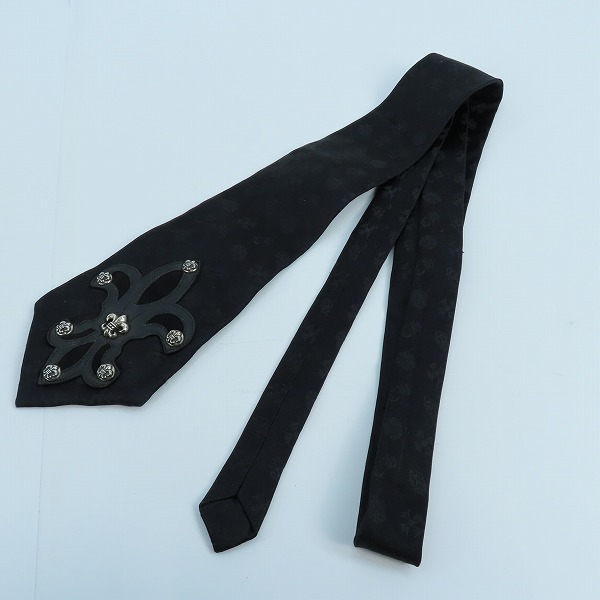 実際に弊社で買取させて頂いたCHROME HEARTS/クロムハーツ BSフレア モノグラム ネクタイの画像 1枚目