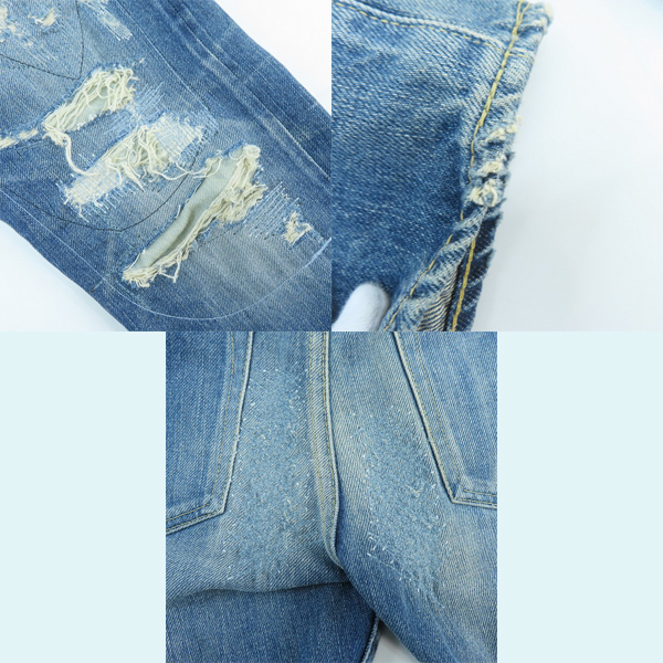 実際に弊社で買取させて頂いたHYSTERIC GLAMOUR/ヒステリックグラマー RSM加工 ストレート デニムパンツ 0241AP10/W28の画像 8枚目