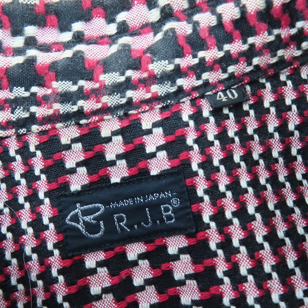 実際に弊社で買取させて頂いたRJB FLAT HEAD/フラットヘッド グレンチェック ネルシャツ/40の画像 2枚目