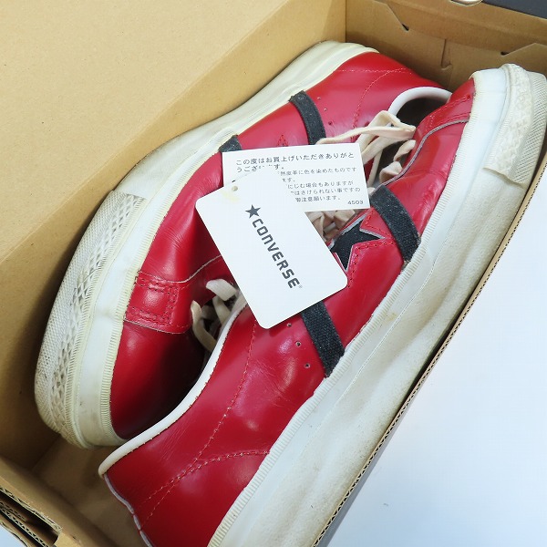 実際に弊社で買取させて頂いたCONVERSE/コンバース JACK STAR RETRO /ジャックスター レトロ レッド/ブラック/9.5の画像 7枚目