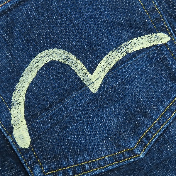 実際に弊社で買取させて頂いたEVISU/エヴィス 新恵美寿神頭 カモメ ボタンフライ デニムパンツ  Lot 5613 34の画像 6枚目