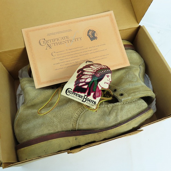 実際に弊社で買取させて頂いたCHIPPEWA/チペワ モックトゥワークブーツ 29492 /8EEの画像 8枚目