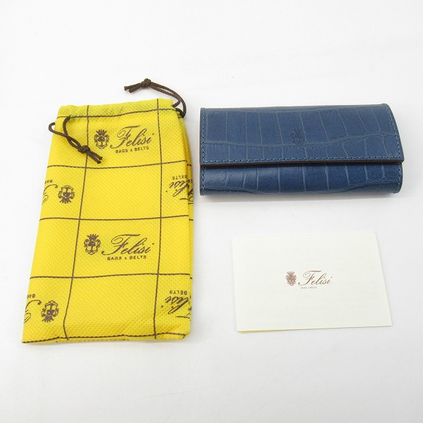 実際に弊社で買取させて頂いたFelisi/フェリージ クロコ型押し レザー 6連 キーケースの画像 6枚目