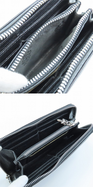 実際に弊社で買取させて頂いたCHROME HEARTS/クロムハーツ REC-Ｆ ZIP フィリグリープラス/レザー ロングウォレット/長財布の画像 3枚目