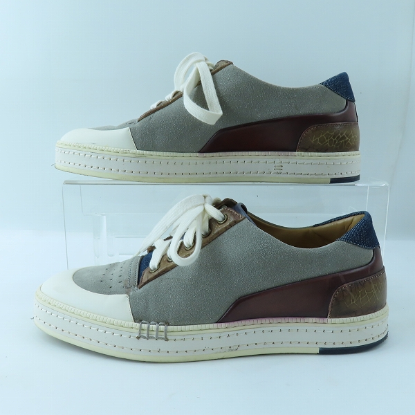 実際に弊社で買取させて頂いたBERLUTI/ベルルッティ カリグラフィ ローカットスニーカー/7.5の画像 3枚目