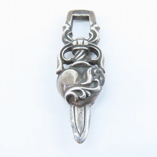 実際に弊社で買取させて頂いたCHROME HEARTS/クロムハーツ ダガーハート ペンダント チャーム/ネックレス トップの画像 2枚目