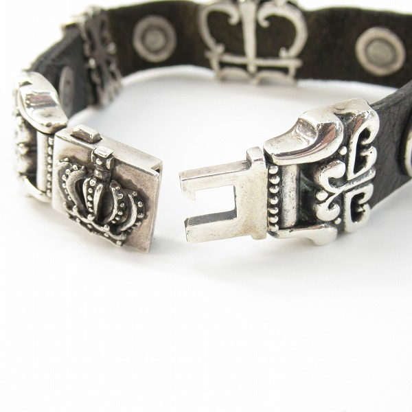 実際に弊社で買取させて頂いたROYAL ORDER/ロイヤルオーダー クラウン レザーベルト ブレスレットの画像 7枚目