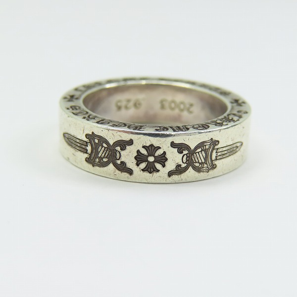 実際に弊社で買取させて頂いた【ギャラ付き】CHROME HEARTS/クロムハーツ 6mmスペーサー ダガーリング 14号の画像 3枚目