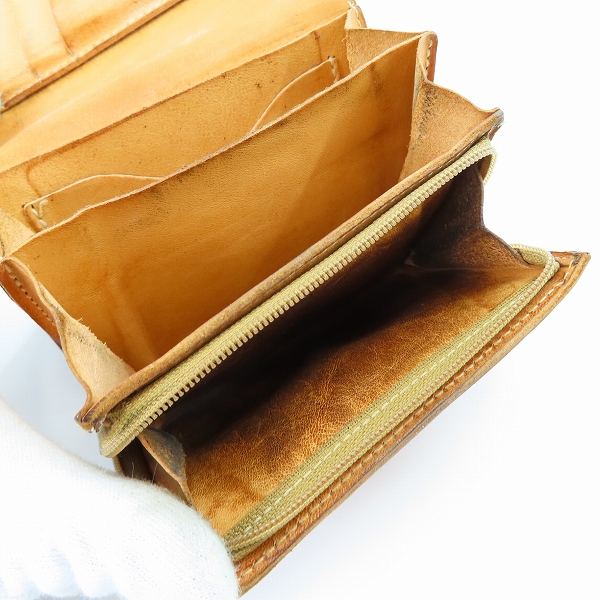 実際に弊社で買取させて頂いたIL BISONTE/イルビゾンテ 二つ折り ウォレット/財布の画像 4枚目