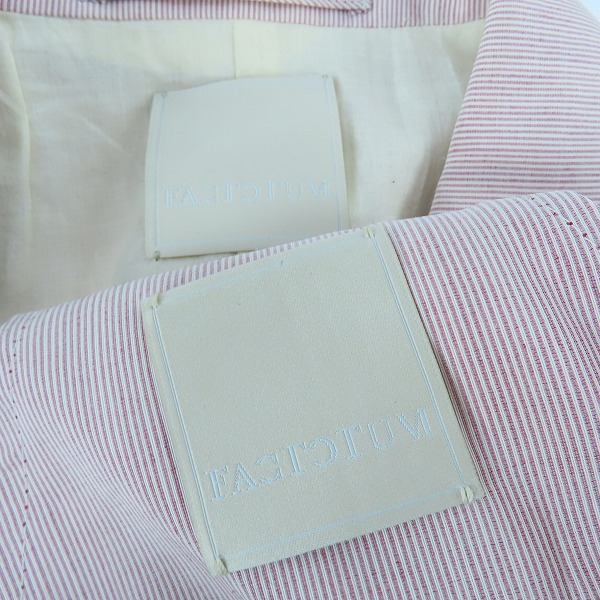 実際に弊社で買取させて頂いたFACTOTUM/ファクトタム ストライプ ジャケット/オーバーオール セットアップ/46の画像 2枚目