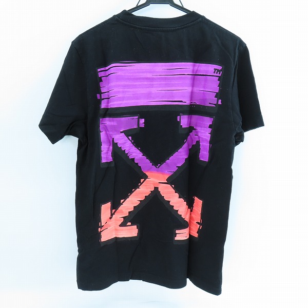 実際に弊社で買取させて頂いたOFF-WHITE/オフホワイト 21SS バックアロープリント/マーカーアロー 半袖Tシャツ OMAA027R21JER003/Mの画像 1枚目