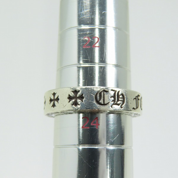 実際に弊社で買取させて頂いたCHROME HEARTS/クロムハーツ 6mm CH FOREVER フォーエバー スペーサーリング/24号の画像 8枚目