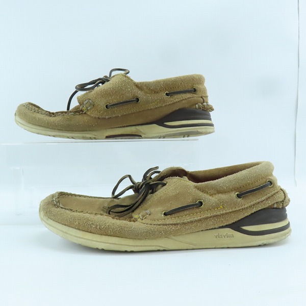 実際に弊社で買取させて頂いたVISVIM/ビズビム スエード デッキ スニーカー ベージュ系/11の画像 3枚目