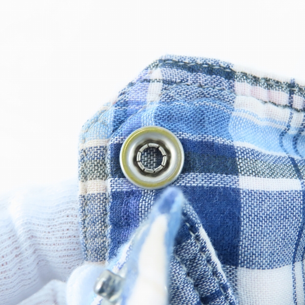 実際に弊社で買取させて頂いたDELUXE/デラックス チェック柄 七分袖 シャツ Mの画像 5枚目