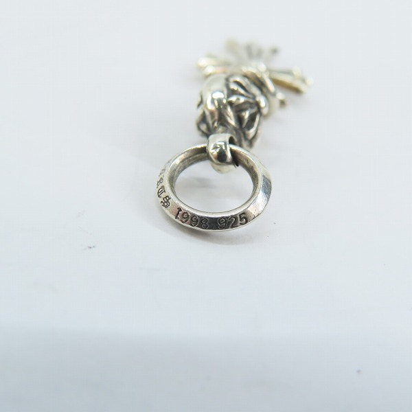 実際に弊社で買取させて頂いたCHROME HEARTS/クロムハーツ 1B TNY CH CRS/1ボールタイニーCHクロス チャームの画像 5枚目