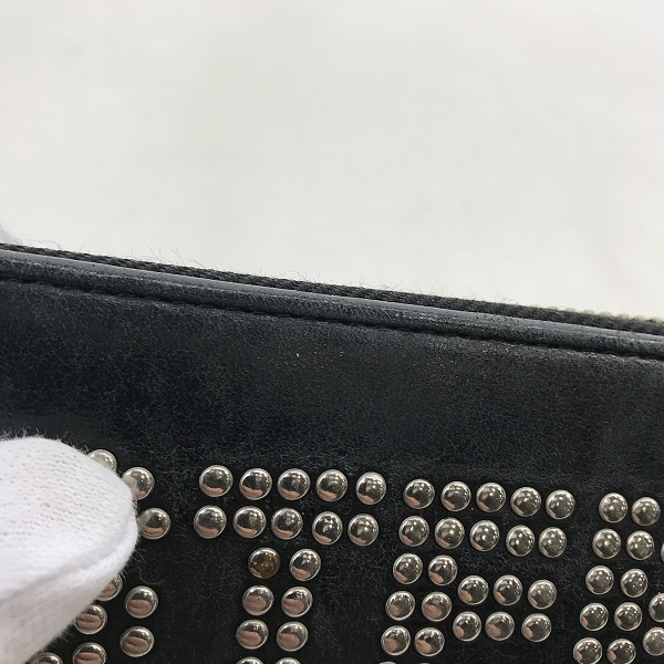実際に弊社で買取させて頂いたHYSTERIC GLAMOUR/ヒステリックグラマー スタッズレザーウォレット長財布の画像 6枚目