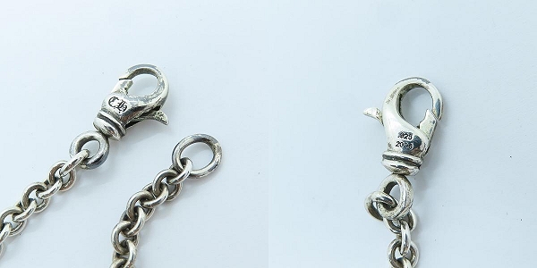 実際に弊社で買取させて頂いたCHROME HEARTS/クロムハーツ タイニーCHクロス チェーン ブレスレットの画像 7枚目