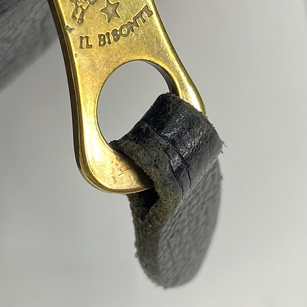 実際に弊社で買取させて頂いたIL BISONTE/イルビゾンテ レザー ハンドバッグ ブラックの画像 7枚目