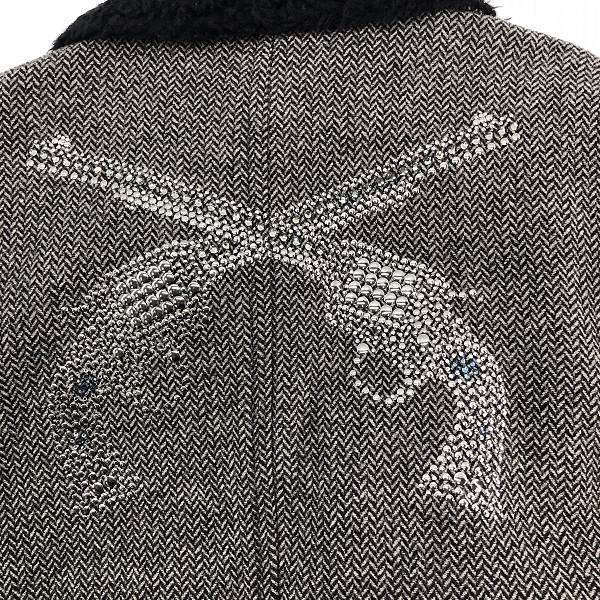 実際に弊社で買取させて頂いたroar/ロアー 二丁拳銃 ウール ツイード ボア Pコート 14FRC-06RO /4の画像 6枚目