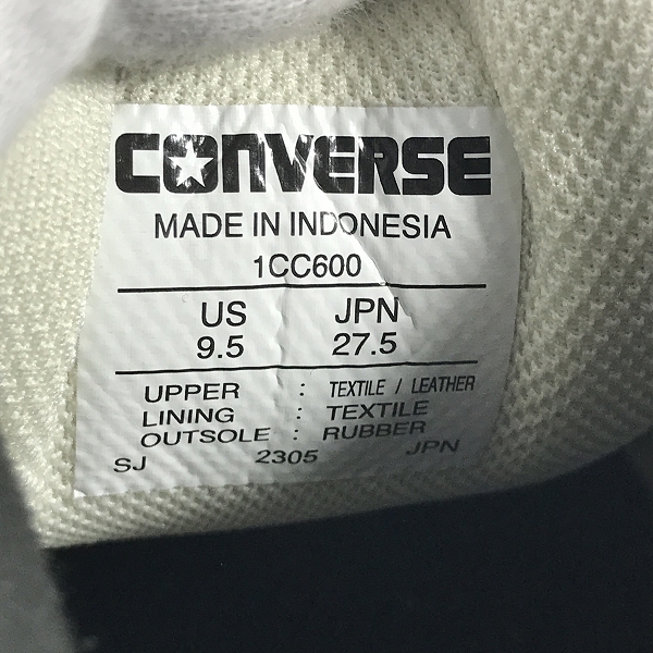 実際に弊社で買取させて頂いたCONVERSE/コンバース SKATEBOARDING/TWOTONE SK OX/ローカットスニーカー 1CC600/27.5の画像 5枚目