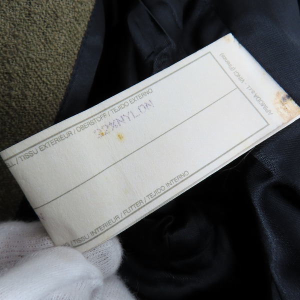 実際に弊社で買取させて頂いたGIORGIO ARMANI/ジョルジオアルマーニ ノーカラー ロングコート/50の画像 4枚目