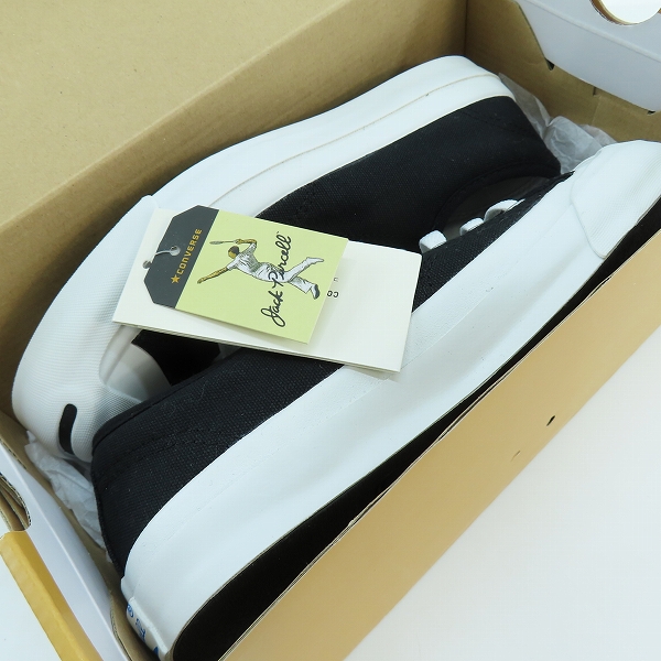 実際に弊社で買取させて頂いたCONVERSE/コンバース JACK PURCELL/ジャックパーセル スニーカー ブラック 1R194/24の画像 7枚目