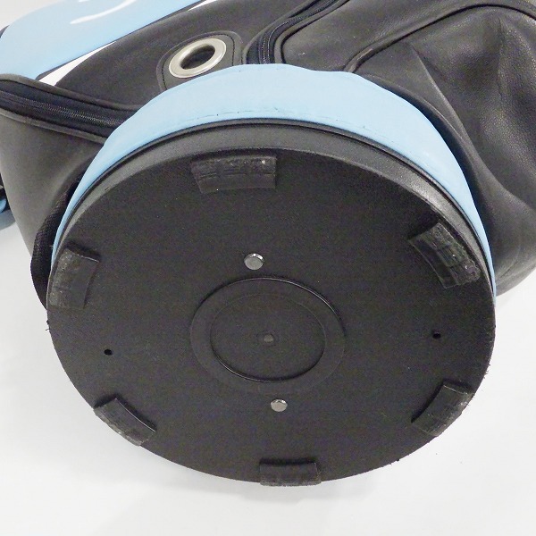 実際に弊社で買取させて頂いた【フード無し】Titleist/タイトリスト CB-151 5分割キャディバッグ ブラックｘライトブルーの画像 9枚目